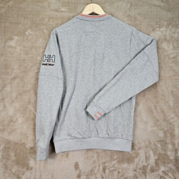 Helly Hansen HH Work Wear Sweatshirt Men's Size S Gray Crew Neck Pullover - Picture 2 of 10